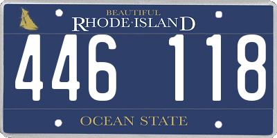 RI license plate 446118