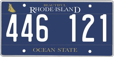 RI license plate 446121