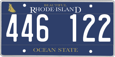RI license plate 446122