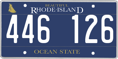 RI license plate 446126