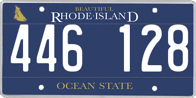 RI license plate 446128