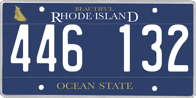 RI license plate 446132