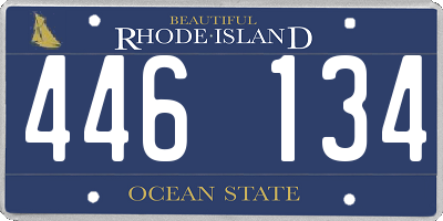 RI license plate 446134