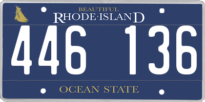 RI license plate 446136