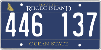RI license plate 446137