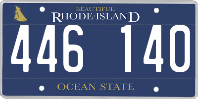 RI license plate 446140