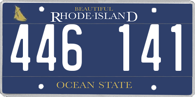 RI license plate 446141