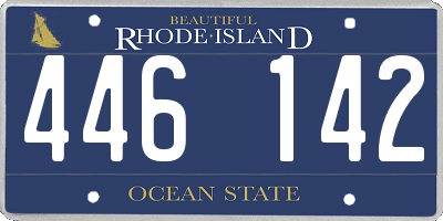 RI license plate 446142