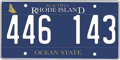 RI license plate 446143