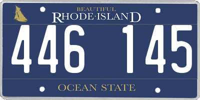 RI license plate 446145