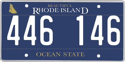RI license plate 446146