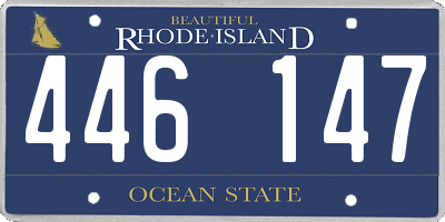 RI license plate 446147