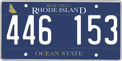 RI license plate 446153