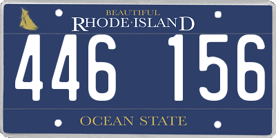 RI license plate 446156