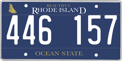 RI license plate 446157