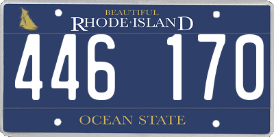 RI license plate 446170