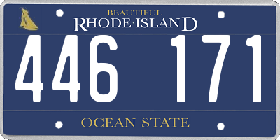 RI license plate 446171