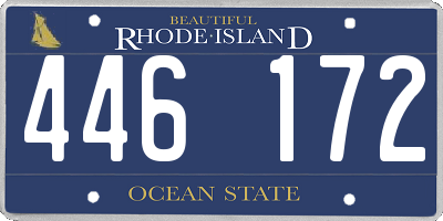 RI license plate 446172