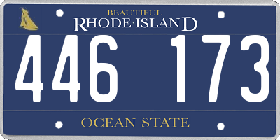 RI license plate 446173