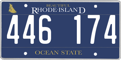 RI license plate 446174