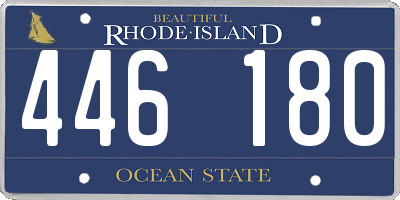 RI license plate 446180