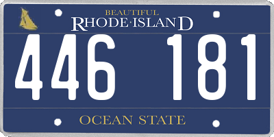 RI license plate 446181