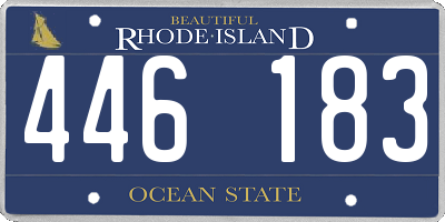RI license plate 446183