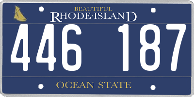 RI license plate 446187
