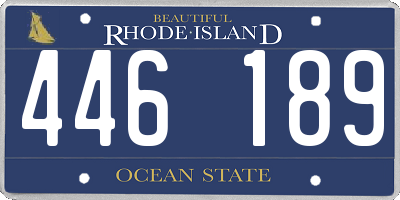 RI license plate 446189