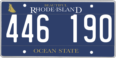 RI license plate 446190