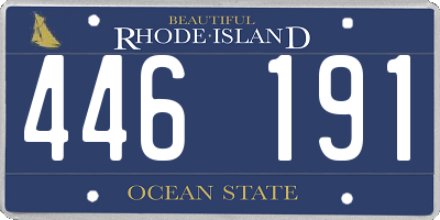 RI license plate 446191