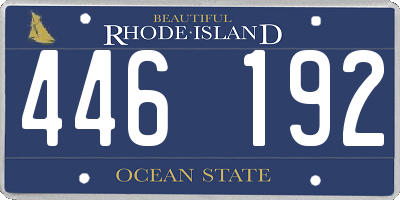 RI license plate 446192