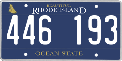 RI license plate 446193
