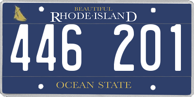 RI license plate 446201