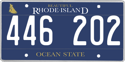 RI license plate 446202