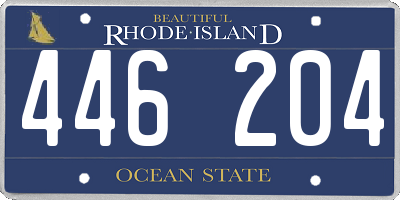 RI license plate 446204
