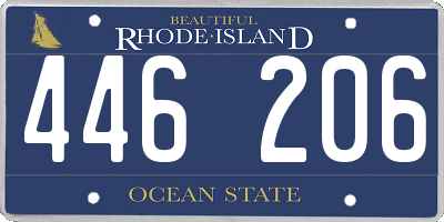 RI license plate 446206