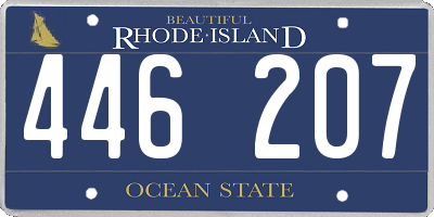 RI license plate 446207