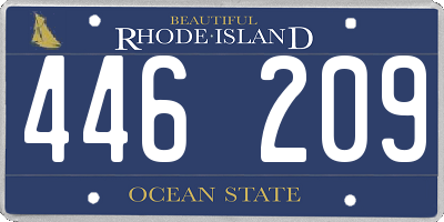 RI license plate 446209