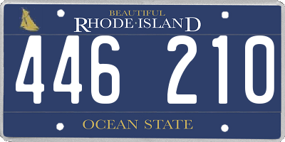 RI license plate 446210