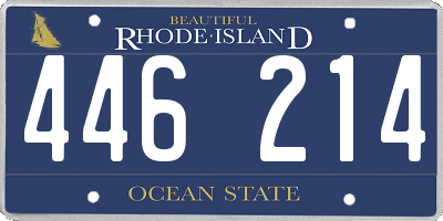 RI license plate 446214