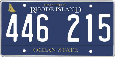 RI license plate 446215