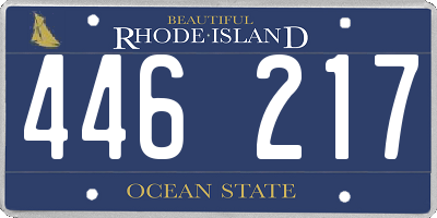 RI license plate 446217