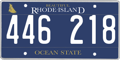 RI license plate 446218