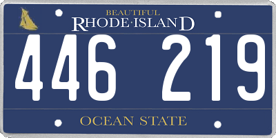 RI license plate 446219