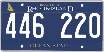 RI license plate 446220