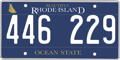RI license plate 446229
