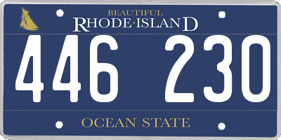 RI license plate 446230