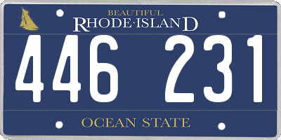 RI license plate 446231