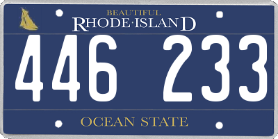 RI license plate 446233
